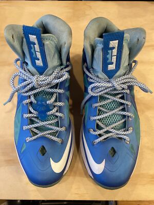 0473) NIKE LEBRON 10 X PHOTO BLUE/WIND CHILL/DIAMOND 542244-400
