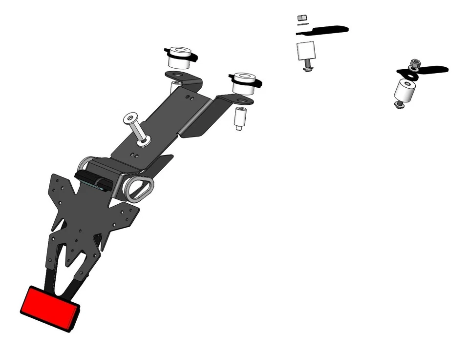 Support de plaque Yamaha XSR 700 de l'année 2016 à 2025 - Photo 4/4