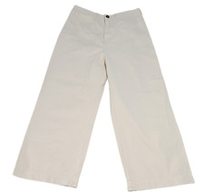 We The Free Womens Taupe High Rise Wide Leg Pants Flat Front Cotton Size 31 NWT