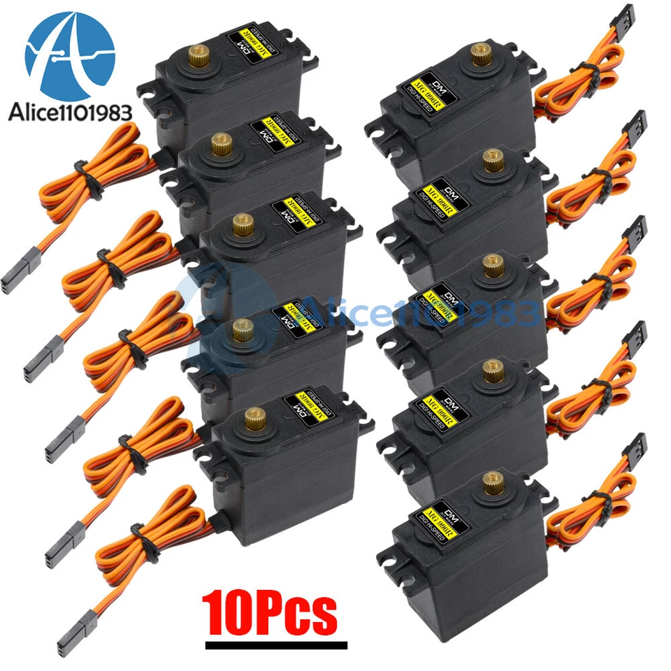 10PCS MG996R Micro Servomotore Digitale RC Elicottero Controllo Aereo Auto Robot - Immagine 4 di 4