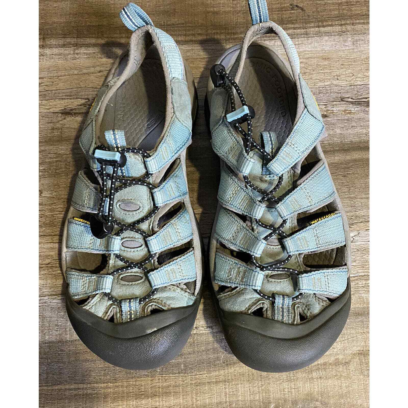 Sandali scarpe Keen donna impermeabili asciutti escursionismo trail blu marrone taglia 9 5 US