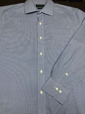 Ralph Lauren Mens Lauren Polo Button Long Sleeve Plaid Shirt 16 1/2 32/33