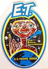 Original Vintage E.T. Phone Home The Extra-Terrestrial Iron On Transfer Glitter