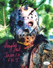DOUGLAS TAIT signed 8x10 Photo Freddy vs JASON VOORHEES Stunt Double FvsJ JSA