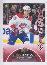 2021-22 UD SERIES MICHAEL PEZZETTA CANVAS YOUNG GUNS ROOKIE RC Upper Canadiens