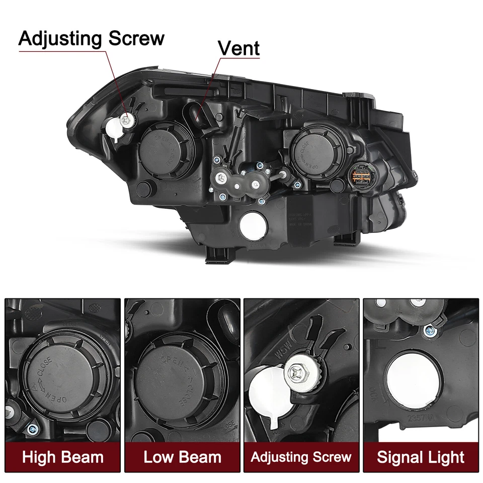 Par de faróis de canto preto halogênio preto claro LH+RH para 2012-2013 Kia Soul - Imagem 2 de 4