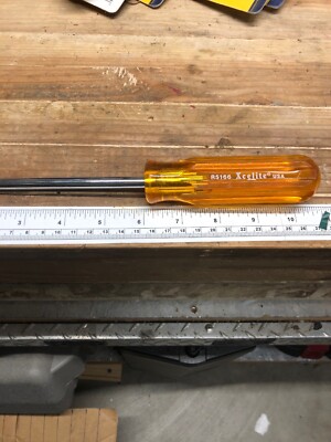 XCELITE R51665 6 Inch Regular Round Blade Screwdriver, Amber