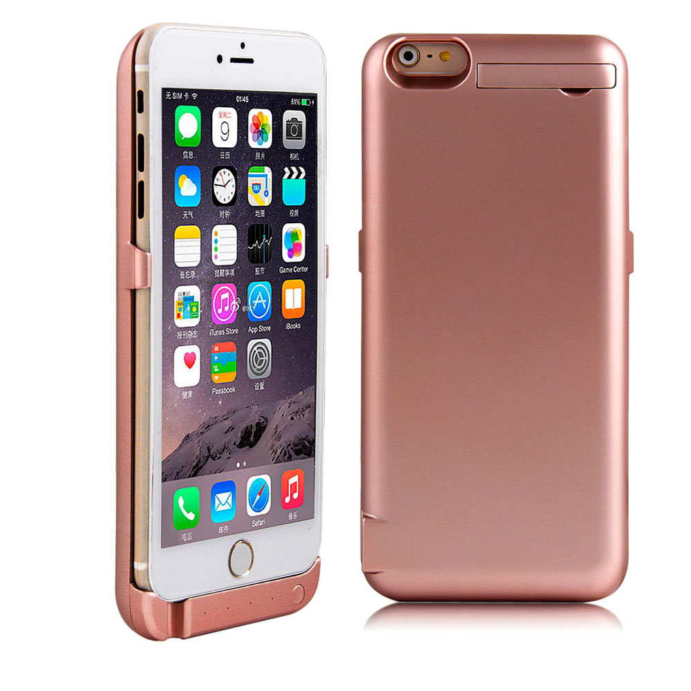 iPhone 6 Plus 6S Plus 10000mAh Rose Gold Power Bank Battery Case  -image