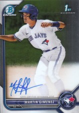 2022 Bowman Chrome Prospect Autographs #CPAMGZ Martin Gimenez Auto - NM-MT