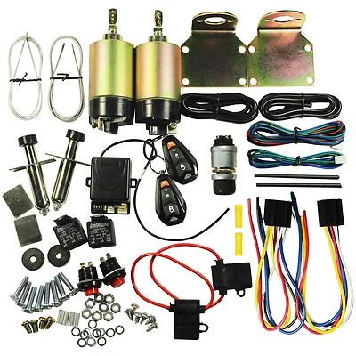 Street Rat Hot Rod 2 Door Shaved Handle Popper Solenoid Kit 100 LB With Relay - Bild 1 von 4