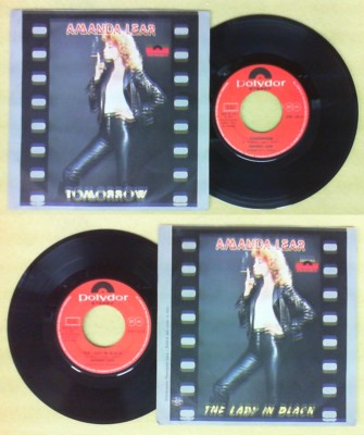 LP 45 7'' AMANDA LEAR Tomorrow The Lady in Black 1977 Italy MISTAKE NO CD MC DVD