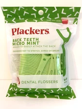 Plackers Back Teeth Micro Dental Flossers, Delicious Mint Flavor, Provides Ea...