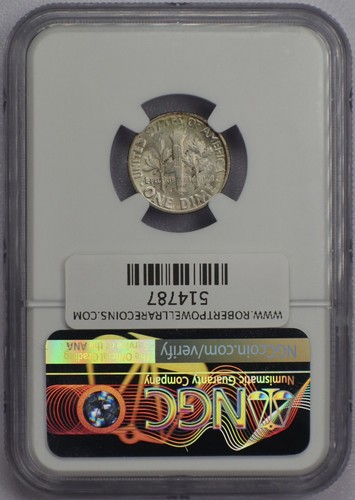 1948-D 10c Roosevelt Dime - NGC MS 68 FT Monster Toned - Picture 4 of 4