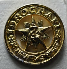 Prendedor de la Guardia Costera de Italia hidrografía vintage