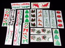 Vintage Mrs. Grossman's Stickers Christmas LOT Jingle Bells Trees Sleigh Bows