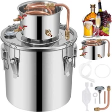 8Gal 30L 2 Pot Alcohol Distiller Distillery Kit Water Alcohol Distiller