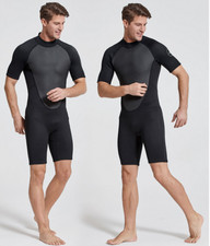 Men's 2mm Neoprene Wetsuits Warm Shorty Surf Swim Free Dive Scuba Diving Suits