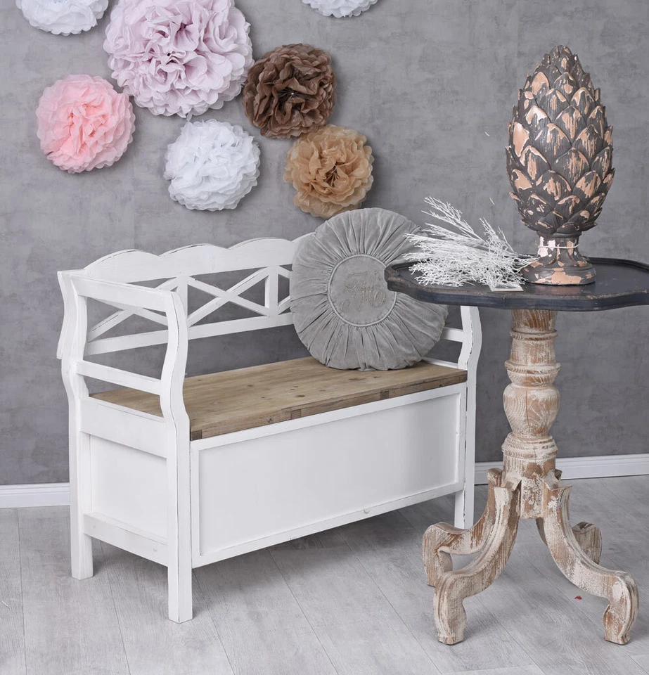 Chest Bench Wooden Antique Chest Lid Bench Kitchen Bench - Image 2 of 4