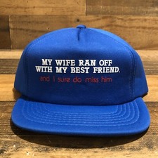 Vintage Funny Hat Snapback Cap Men Blue Wife Best Friend Miss Him Humor - READ