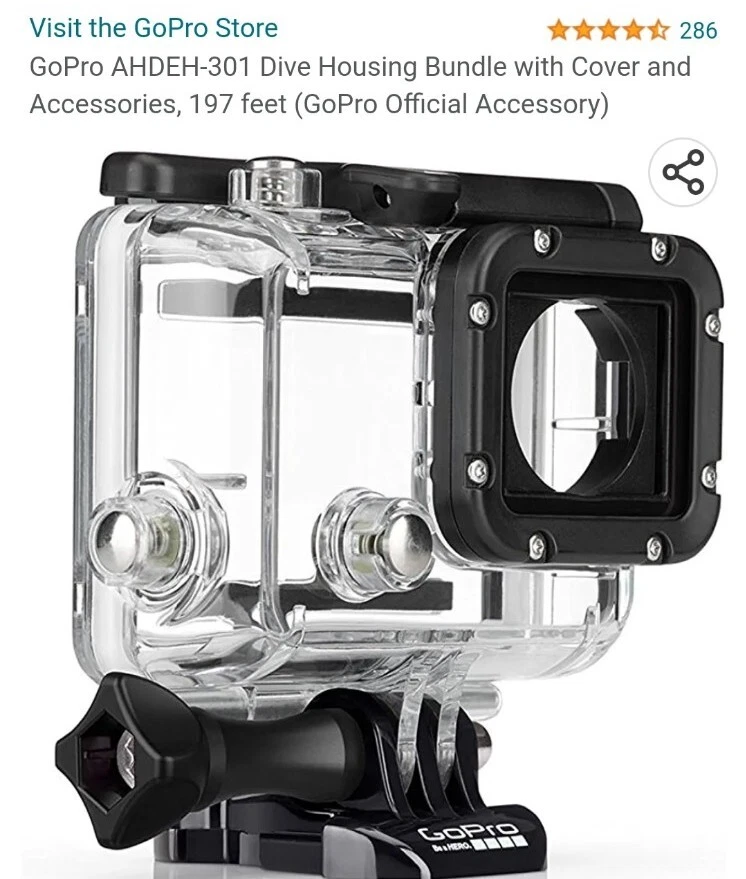 Genuino Gopro Hero 4 3 3+ Estuche de Buceo Impermeable Carcasa de Buceo Hero4 Hero3 Hero3+ Foto 4 de 4