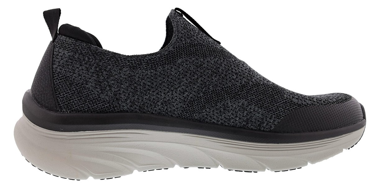 SKECHERS MEN'S D'LUX WALKER- QUICK UPDATE 232163BKW SLIP ON