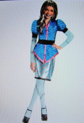 Monster High Scaris Frankie Stein Girls Costume Halloween Dress Up Child L 10-12