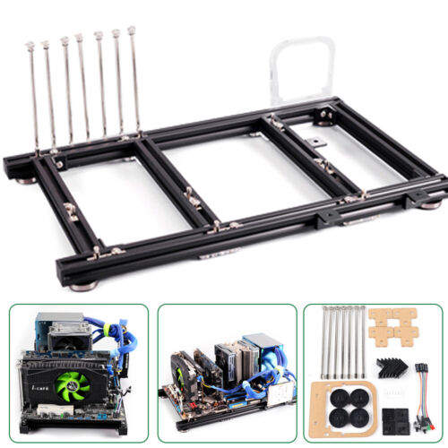 PC Frame Test Bench Fan Stand Chassic ATX ITX MATX Open Air Case Water Cooling - Picture 28 of 68