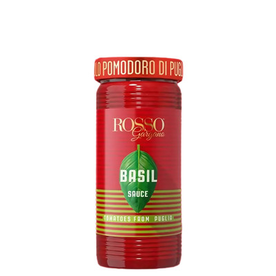 Rosso Gargano Tomato Sauce with Basil   Ready-to-Eat Italian Sauce 10.2oz