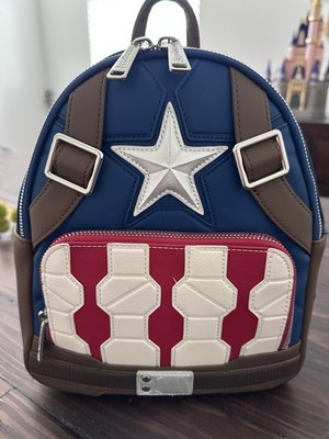 Marvel Captain America Loungefly Mini Backpack 2021 Disney 