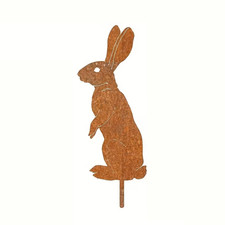 Metal Bunny Yard Stake-Easter Country Garden Decor For Lawn, Patio, Flower B