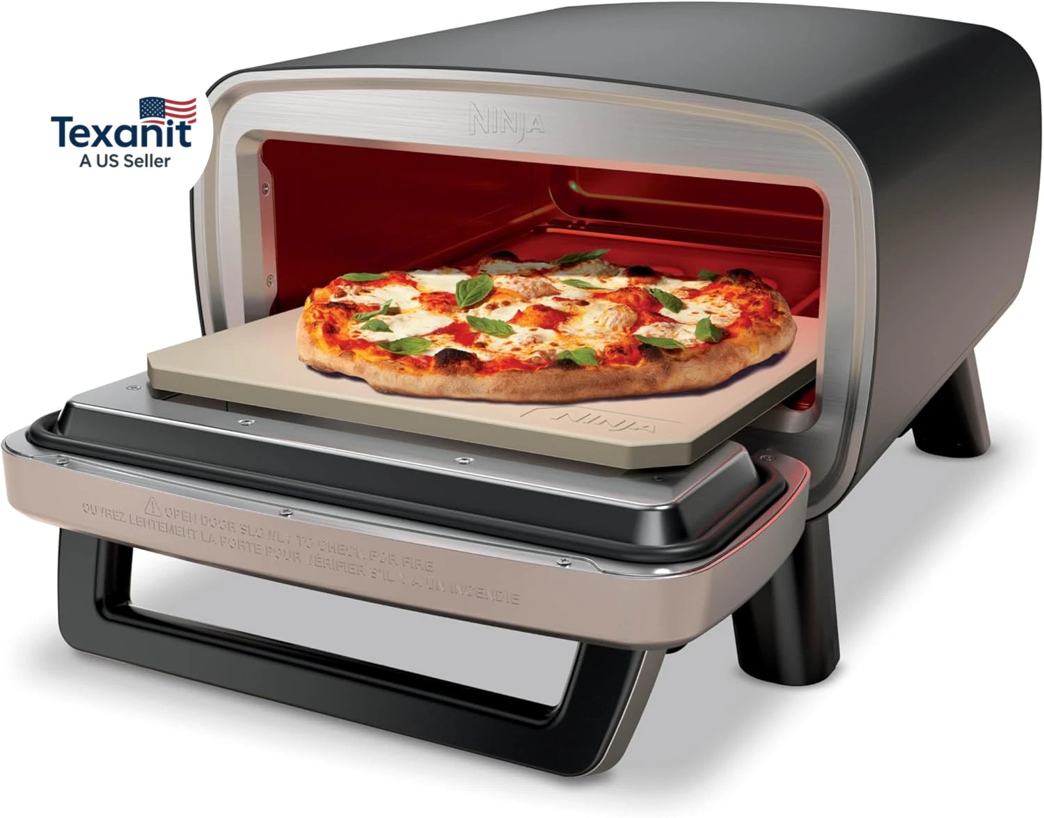 Artisan Electric Outdoor Pizza Oven with Stone | 12-Inch Pizza in 3-Minutes | 70