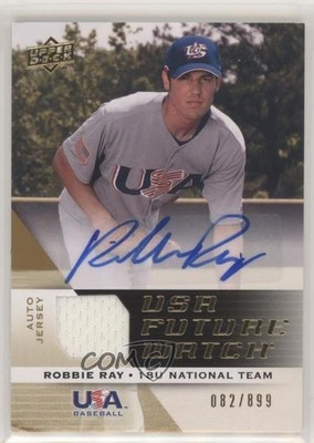 2009 Upper Deck Signature Stars USA Future Watch Jersey /899 Robbie Ray Auto y1g