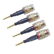 Suanqi Flex Pin Banana Plugs to 4mm Female Jack Speaker Audio Adapter...