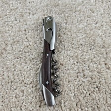 Laguiole Wine Opener Brown Wood Handle Stainless Waiter Corkscrew Multi-Tool