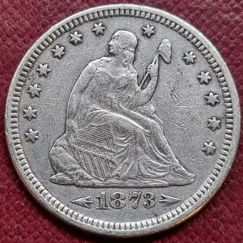 1873 Seated Liberty Quarter 25c XF+ #98217