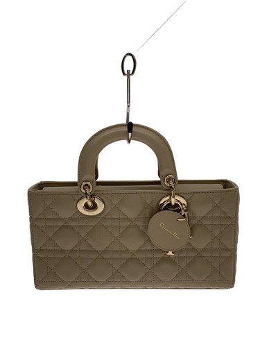 Christian Dior Handbag Lady D-Joy Supplied Leather CRM Used