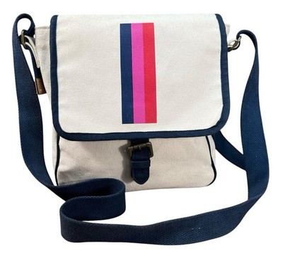 Parker Thatch Canvas Leather Courier Messenger Crossbody Bag  10.5 X 10 X3 