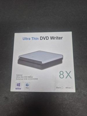 External USB 3.0 DVD CD Writer Burner Drive for PC Mac Laptop 8X   New/Open Box