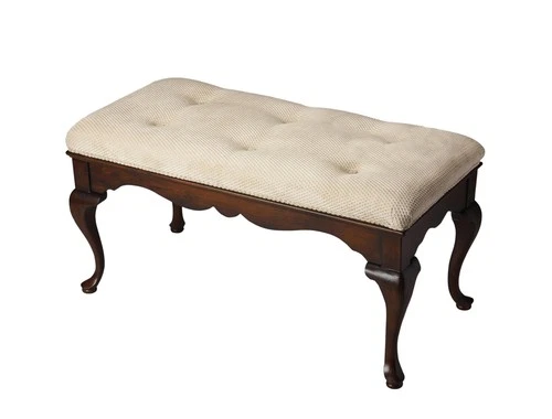 Butler Specialty Traditional Tufted Bench In Plantation Cherry - Picture 1 of 2