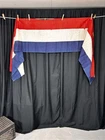 antique bunting red white blue Civil War Era 21.5 x 116 cotton original