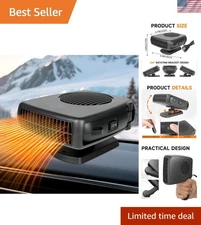 Portable 12V Car Heater & Fan 2-in-1 for Quick Heating & Defrosting - 200W