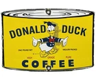 VINTAGE DISNEY COFFEE PORCELAIN SIGN GAS STATION OIL MUG STARBUCKS DONALD DUCK