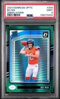 2024 Donruss Optic #209 Bo Nix Green Hyper Rated Rookie (RC) PSA 9 Mint (409)!!