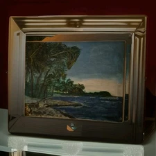 Black Beach Cahuita Limon In Front Of Reggae Bar.