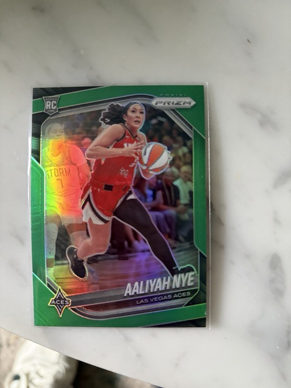 2025 Panini Prizm WNBA Aaliyah Nye #15 Green Parallel Card (RC) Las Vegas Aces