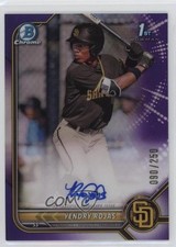 2022 Bowman Chrome Prospect Purple Refractor /250 Yendry Rojas #CPA-YR Auto 0s9t