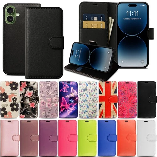 Case For iPhone 18 17 16 15 14 13 12 11 Pro Max Leather Flip Wallet Phone Cover