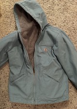 Carhartt Active Jacket Women's Hooded Lined Full Zip Logo Size M