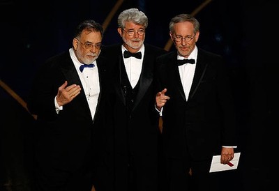 Directors Francis Ford Coppola George Lucas Steven Spielberg prese- Old Photo 3