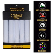 100 Pure Cotton Handkerchief Gift Set - 10 Pieces